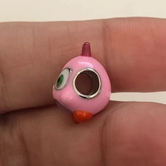 Zoe Angry Birds Hatchlings Pink and Purple Bird Charm - Picture 4 of 6